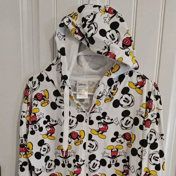 women Junior Disney Hooded shacket Zip Up size Large 11-13 - Picture 1 of 6